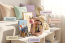 Zootopia Mini Hamper - Chest/Sling Bag, Keychain, and Diary Set & Beautiful Fur Pen
